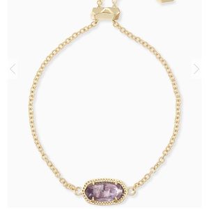 Kendra Scott Elaina Gold Bracelet In Amethyst